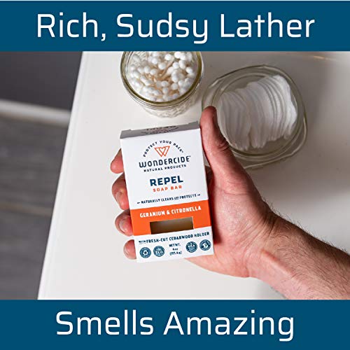 Wondercide - Repel Soap Bar for Kids & Family - Citronella & Geranium - With ...