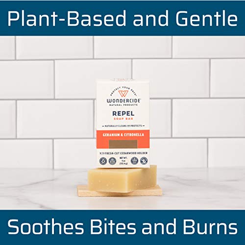 Wondercide - Repel Soap Bar for Kids & Family - Citronella & Geranium - With ...