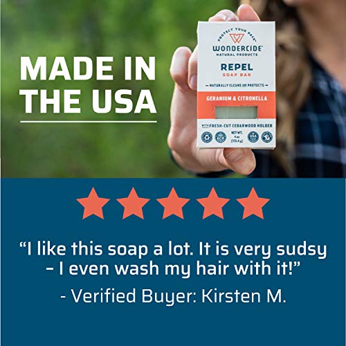 Wondercide - Repel Soap Bar for Kids & Family - Citronella & Geranium - With ...