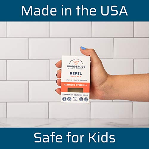 Wondercide - Repel Soap Bar for Kids & Family - Citronella & Geranium - With ...