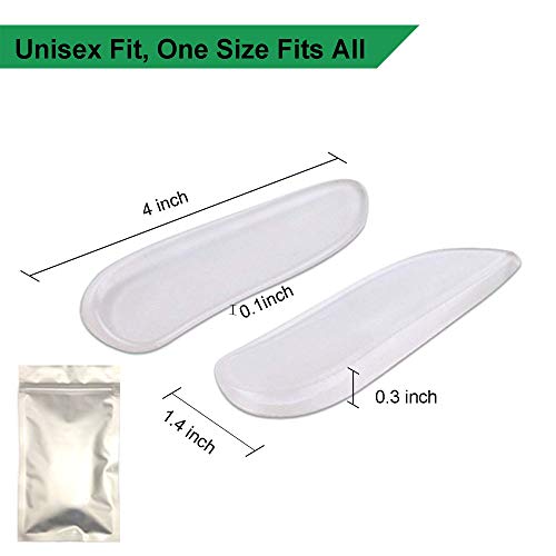 2 Pairs Medial & Lateral Heel Wedge Silicone Insoles - Corrective Adhesive Sh...