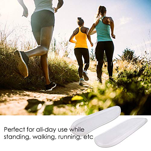2 Pairs Medial & Lateral Heel Wedge Silicone Insoles - Corrective Adhesive Sh...