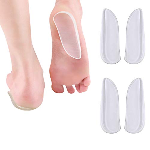 2 Pairs Medial & Lateral Heel Wedge Silicone Insoles - Corrective Adhesive Sh...