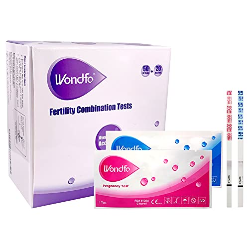 Wondfo 50 Ovulation Test Strips and 20 Pregnancy Test Strips Kit - Rapid Test...