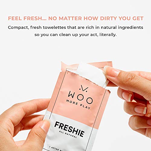 Woo More Play Freshies: All-Natural Feminine Intimacy Towelette Wipes with Co...