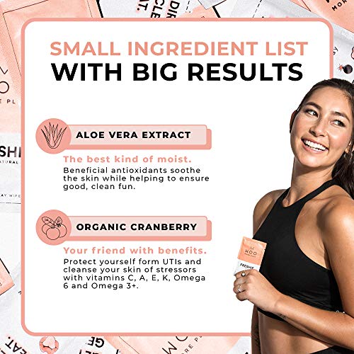 Woo More Play Freshies: All-Natural Feminine Intimacy Towelette Wipes with Co...