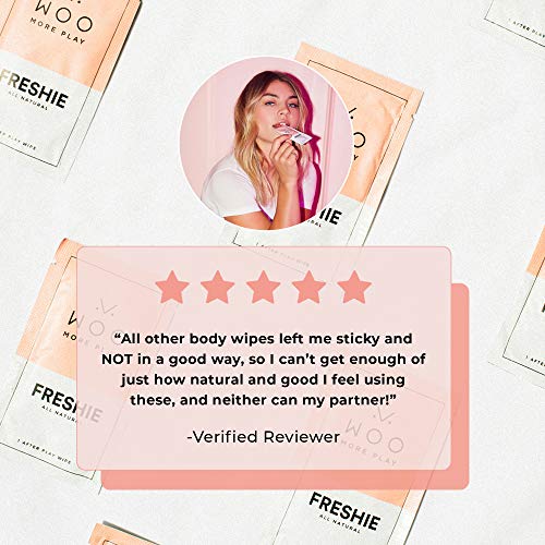 Woo More Play Freshies: All-Natural Feminine Intimacy Towelette Wipes with Co...