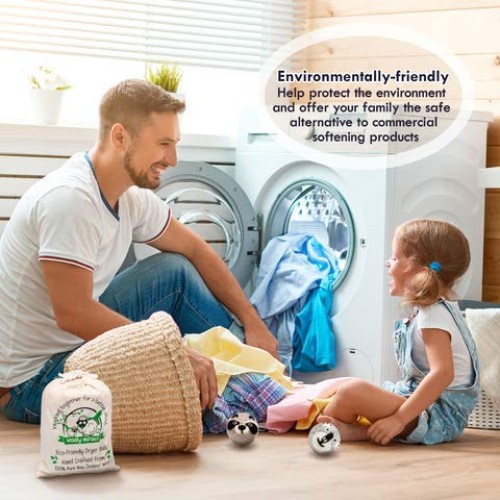 Wooly Heroes Dryer Balls - 100% Organic Wool - Sustainable & Eco-Friendly - D...