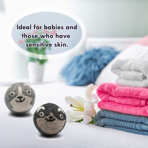 Wooly Heroes Dryer Balls - 100% Organic Wool - Sustainable & Eco-Friendly - D...