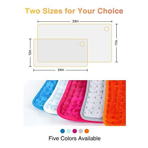 [5 Year Warranty] WOOMER Electric Heating Pad for Back Pain & Cramps Relief, ...