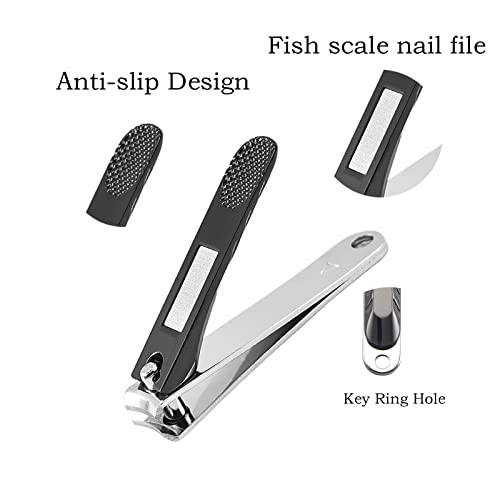 Nail Clippers Set 3 PCS Stainless Steel Professional Finger Nail Toenail Clip...