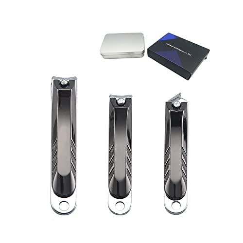 Nail Clippers Set 3 PCS Stainless Steel Professional Finger Nail Toenail Clip...