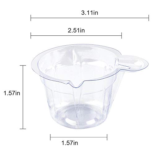 Disposable Plastic Urine Collection Cups, 60ML 100 Pack Specimen Container fo...