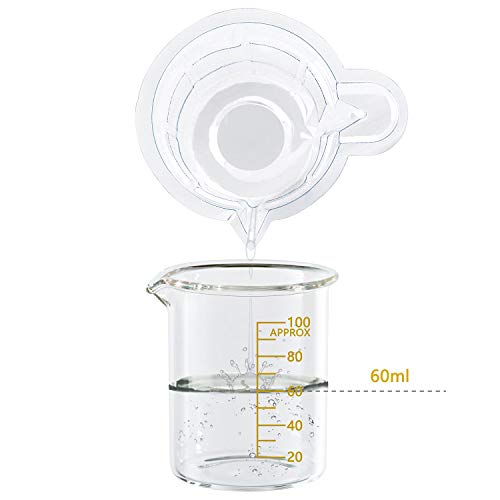 Disposable Plastic Urine Collection Cups, 60ML 100 Pack Specimen Container fo...