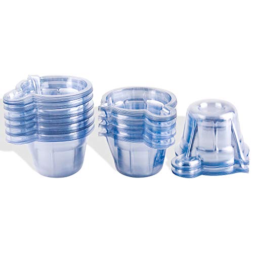 Disposable Plastic Urine Collection Cups, 60ML 100 Pack Specimen Container fo...