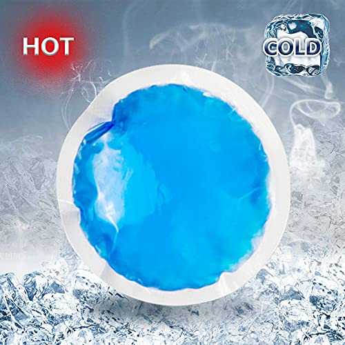 Round Reusable Gel Ice Pack with Cloth Backing for Hot Cold Therapeutic Use, ...
