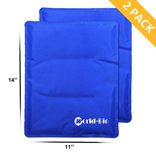 WORLD-BIO Large Flexible Hip Ice Pack 2 packs for Injuries, Hot & Cold Therap...