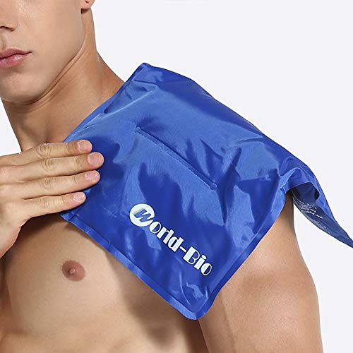 WORLD-BIO Large Flexible Hip Ice Pack 2 packs for Injuries, Hot & Cold Therap...