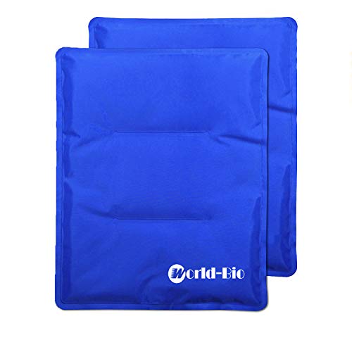 WORLD-BIO Large Flexible Hip Ice Pack 2 packs for Injuries, Hot & Cold Therap...