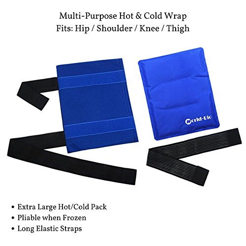 WORLD-BIO Large Gel Ice Pack & Wrap for Injuries Reusable, Hot Cold Therapy I...