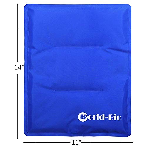 WORLD-BIO Large Gel Ice Pack & Wrap for Injuries Reusable, Hot Cold Therapy I...