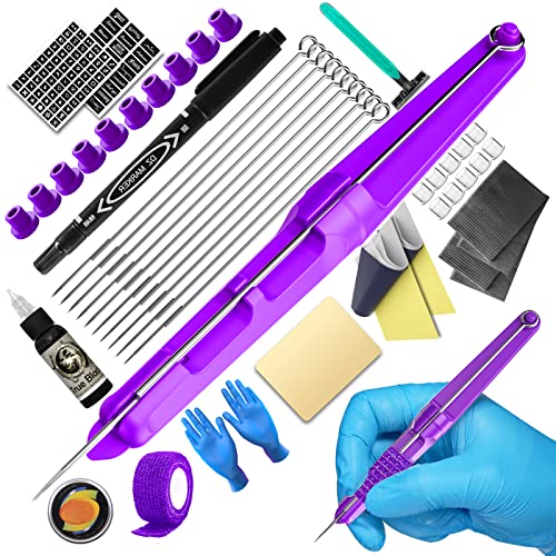 Tattoo Kit, Wormhole Tattoo Poke and Stick Kit Stick n Poke Tattoo Kit Hand S...