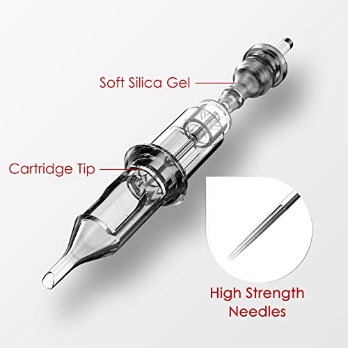 Wormhole Tattoo Cartridge Needles 50pcs Assorted Tattoo Needle Cartridges Rou...