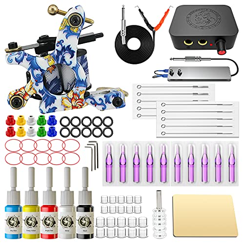 Wormhole Tattoo Complete Tattoo Kit for Beginners Tattoo Power Supply Kit 4 T...
