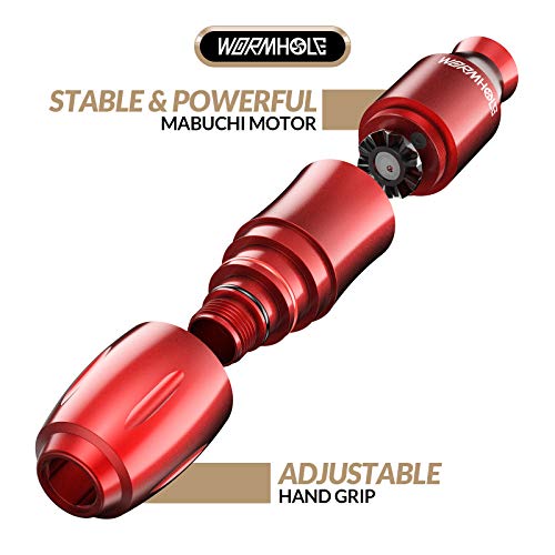 Wormhole Tattoo Pen Kit Rotary Tattoo Machine Kit with Power Supply and Tatto...