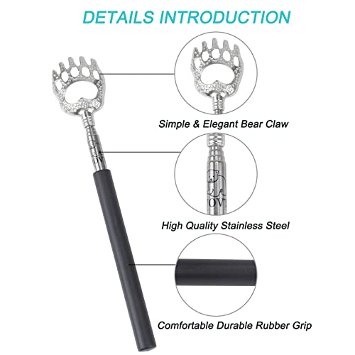WOVTE Bear Claw Black Telescopic Back Scratcher