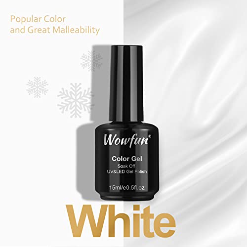 White Gel Polish Nail Polish - Wowfun White Gel Nail Polish 1Pcs 15ML Soak Of...