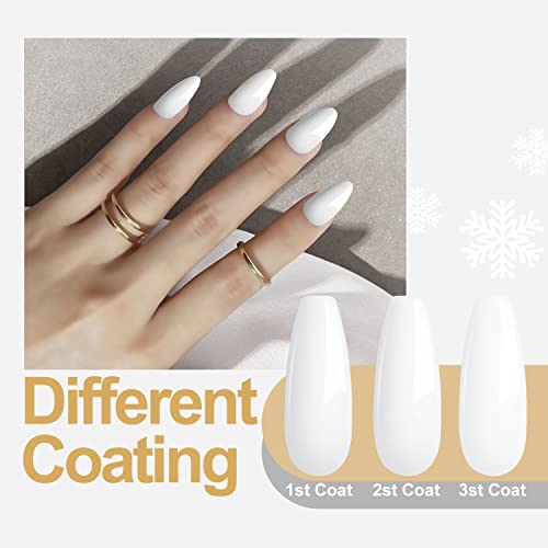 White Gel Polish Nail Polish - Wowfun White Gel Nail Polish 1Pcs 15ML Soak Of...