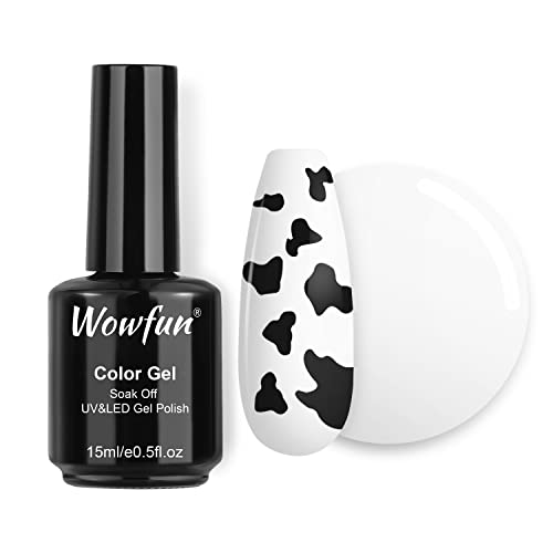 White Gel Polish Nail Polish - Wowfun White Gel Nail Polish 1Pcs 15ML Soak Of...