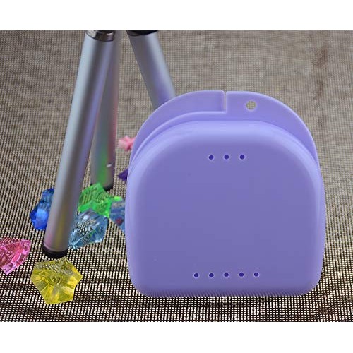 Wowlife Orthodontic Retainer Case Dental Container Denture Storage Boxes with...