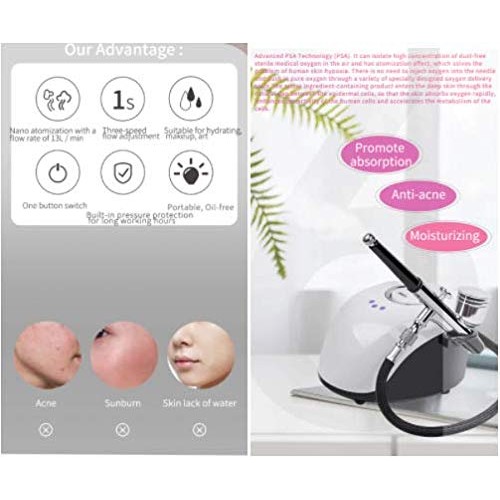 Wrnkl Fre Oxygen Facial Injector - Nano Moisture Spray - Beauty Supplies, Ski...