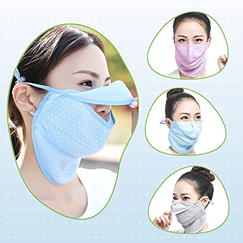 WSERE 4pcs Dustproof Breathable Earloop Reusable Washable Cotton Half Face Sh...