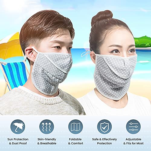 WSERE 4pcs Dustproof Breathable Earloop Reusable Washable Cotton Half Face Sh...