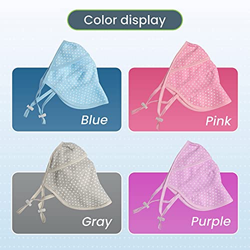 WSERE 4pcs Dustproof Breathable Earloop Reusable Washable Cotton Half Face Sh...