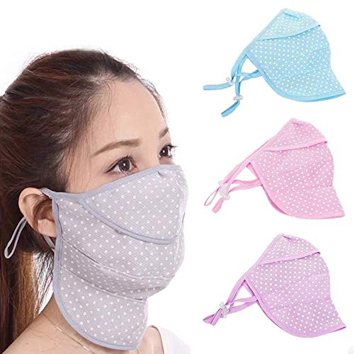 WSERE 4pcs Dustproof Breathable Earloop Reusable Washable Cotton Half Face Sh...
