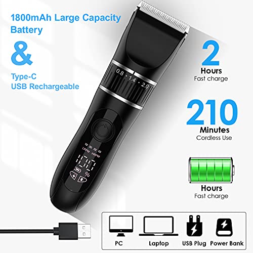 Hair Clippers for Men Professional, Cordless Clippers for Hair Cutting Beard ...