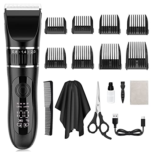 Hair Clippers for Men Professional, Cordless Clippers for Hair Cutting Beard ...