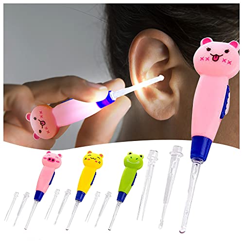 WSVVMQY ABS LED Lighting Earwax Remover Tool Removable Luminous Earplugs Earw...