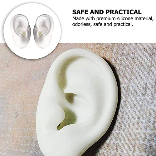 WSXKA 1 Pair Human Ear Model, Simulation Soft Silicone Ear Model, Life Size S...
