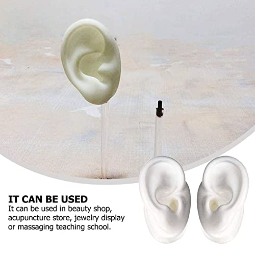 WSXKA 1 Pair Human Ear Model, Simulation Soft Silicone Ear Model, Life Size S...