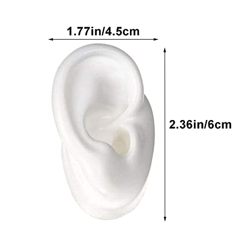 WSXKA 1 Pair Human Ear Model, Simulation Soft Silicone Ear Model, Life Size S...
