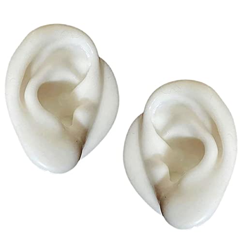 WSXKA 1 Pair Human Ear Model, Simulation Soft Silicone Ear Model, Life Size S...