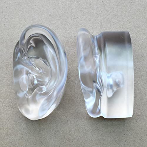 WSXKA Transparent Silicone Ear Model, Life Size Silicone Flexible Model, Flex...