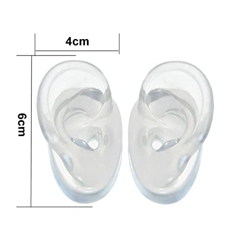 WSXKA Transparent Silicone Ear Model, Life Size Silicone Flexible Model, Flex...