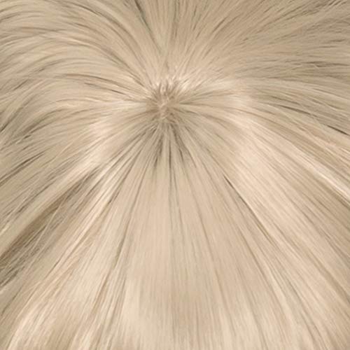 WTHCOS Ash Blonde Wig Short Curly Wig with Bangs Ash Blonde Wigs Short Wavy W...