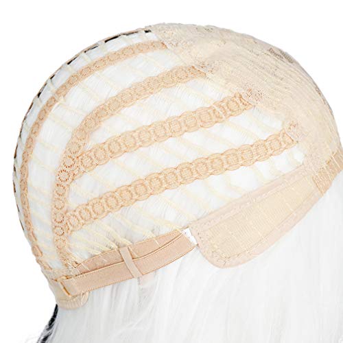 WTHCOS Long Curly Wig with Bangs Long Wavy Fluffy Wigs for Women Daily Wear o...